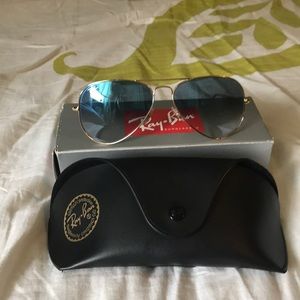Ray-ban aviators gradient blue in large